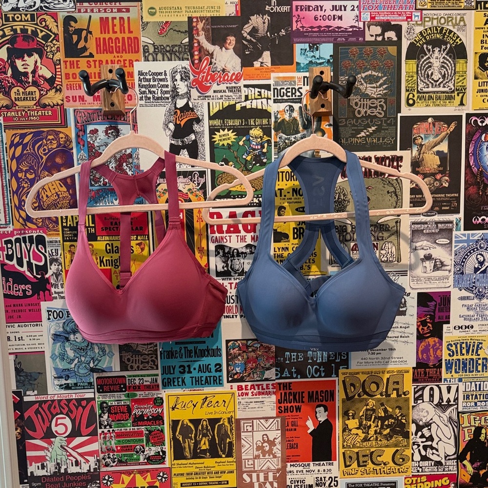 Victoria's Secret Pink and Blue Sports Bras, COMES AS A SET